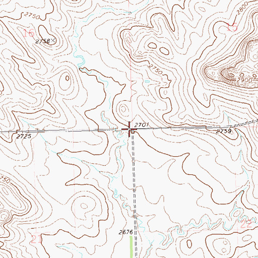 Topographic Map of Unorganized Territory of Holden, ND