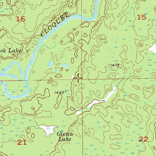 Topographic Map of Unorganized Territory of Marion Lake (historical), MN