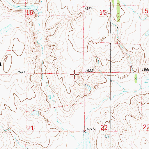 Topographic Map of Unorganized Territory of Media, SD