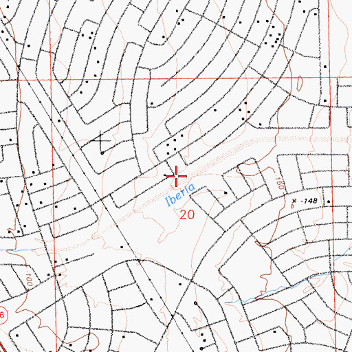 Topographic Map of Biloxi Wash, CA