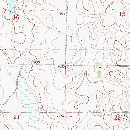 Topographic Map of Unorganized Territory of Phoenix, ND
