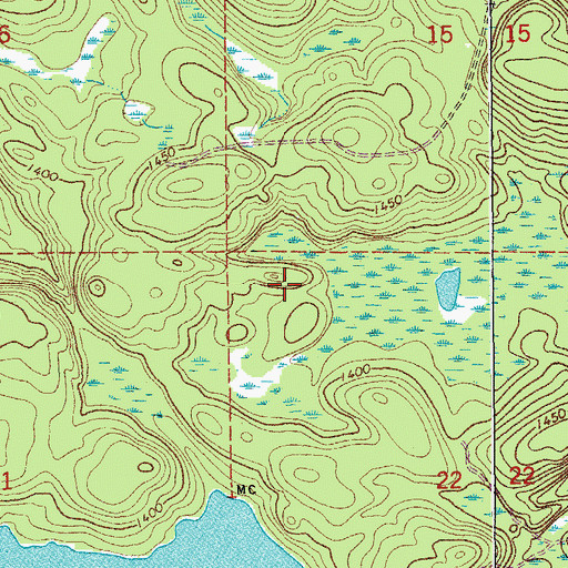 Topographic Map of Unorganized Territory of Picket Lake, MN