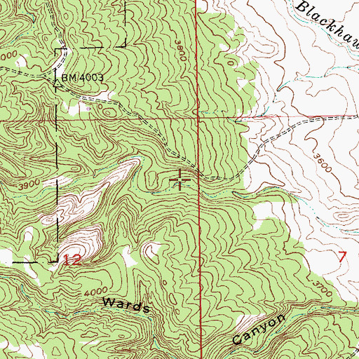 Topographic Map of Blackhawk Census Designated Place, SD