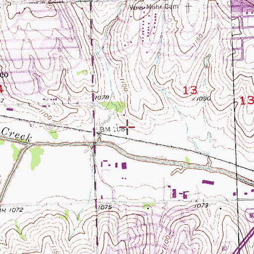 Topographic Map of Chalco Census Designated Place, NE