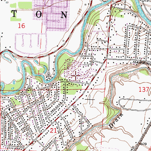 Topographic Map of Clinton Census Designated Place, MI