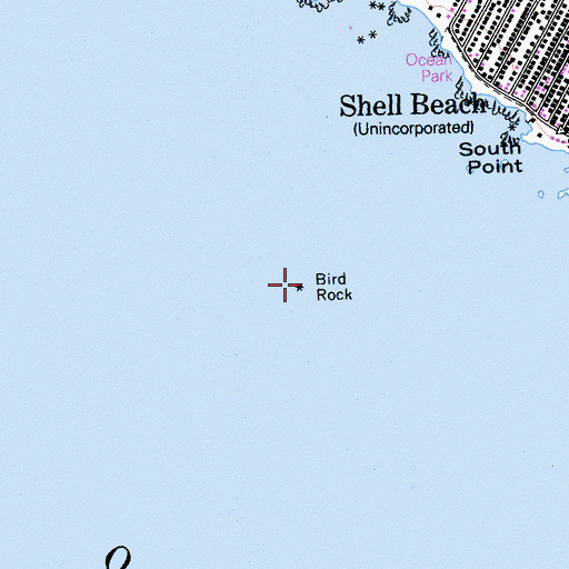 Topographic Map of Bird Rock, CA