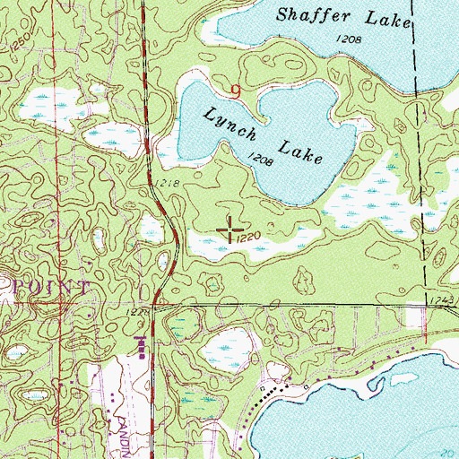 Topographic Map of City of Breezy Point, MN