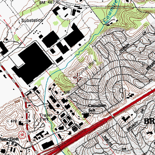 Topographic Map of City of Bridgeton, MO
