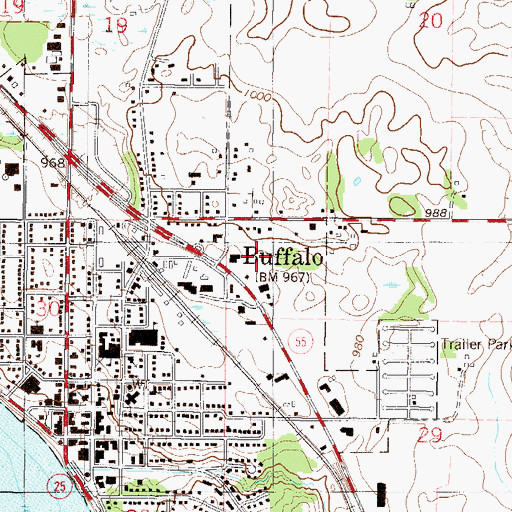 Topographic Map of City of Buffalo, MN
