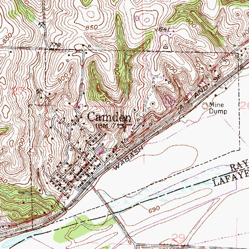 Topographic Map of City of Camden, MO