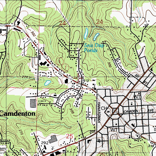 Topographic Map of City of Camdenton, MO