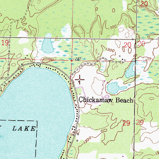 Topographic Map of City of Chickamaw Beach, MN