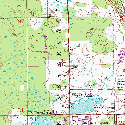 Topographic Map of City of Cloquet, MN