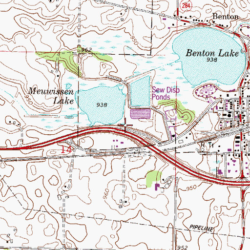 Topographic Map of City of Cologne, MN