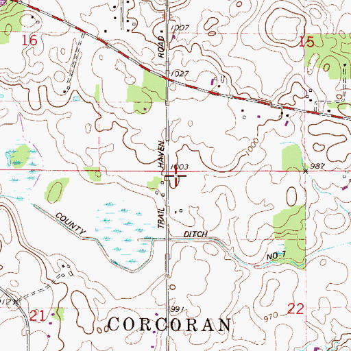 Topographic Map of City of Corcoran, MN