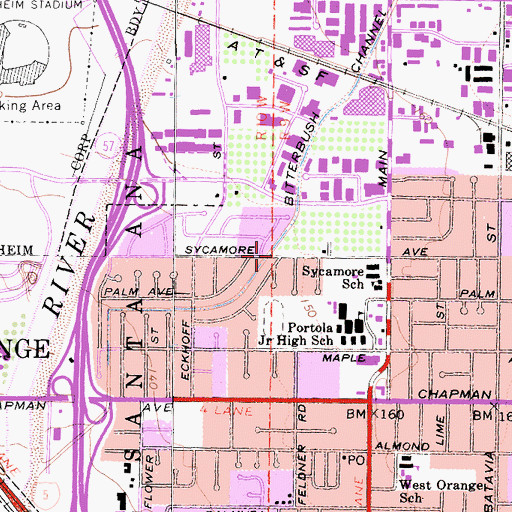 Topographic Map of Bitterbush Channel, CA