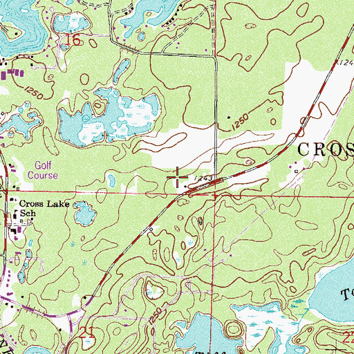 Topographic Map of City of Crosslake, MN