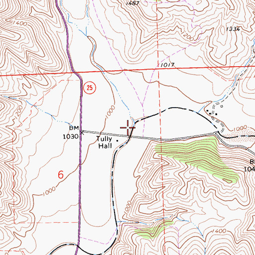 Topographic Map of Bitterwater Creek, CA