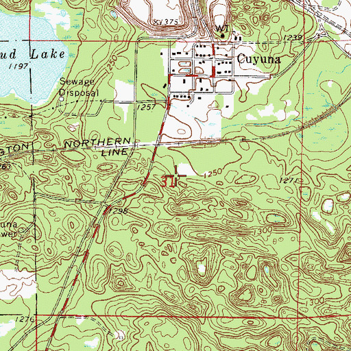 Topographic Map of City of Cuyuna, MN