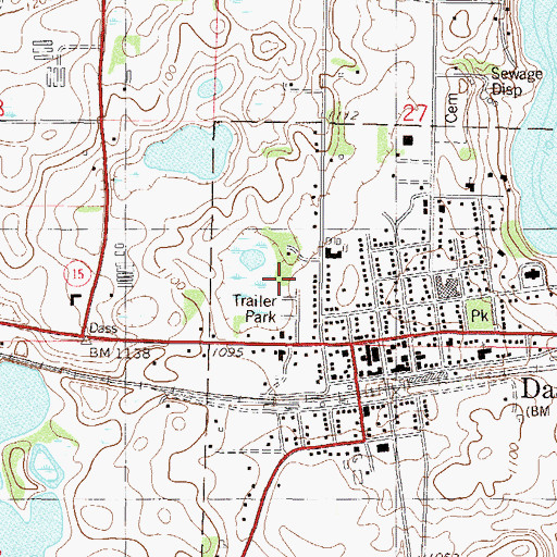 Topographic Map of City of Dassel, MN