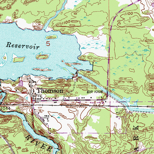 Topographic Map of City of Carlton, MN