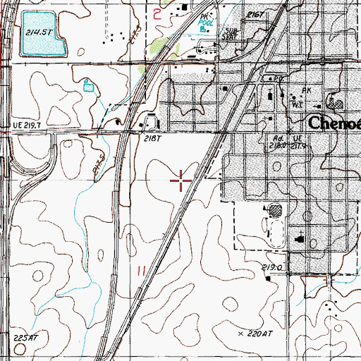 Topographic Map of City of Chenoa, IL