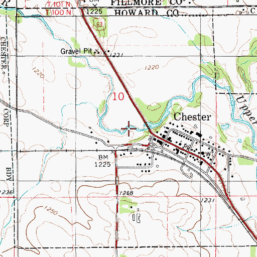 Topographic Map of City of Chester, IA