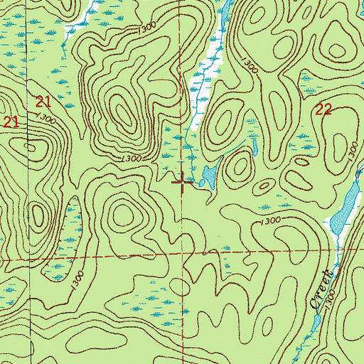 Topographic Map of Unorganized Territory of Sunday Lake (historical), MN