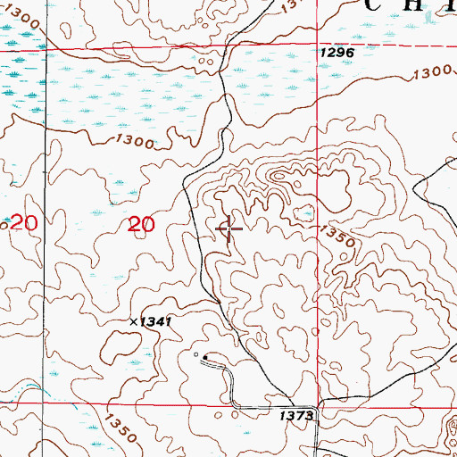 Topographic Map of Unorganized Territory of Wahnena, MN