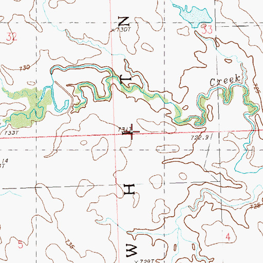 Topographic Map of Unorganized Territory of Whitney (historical), SD