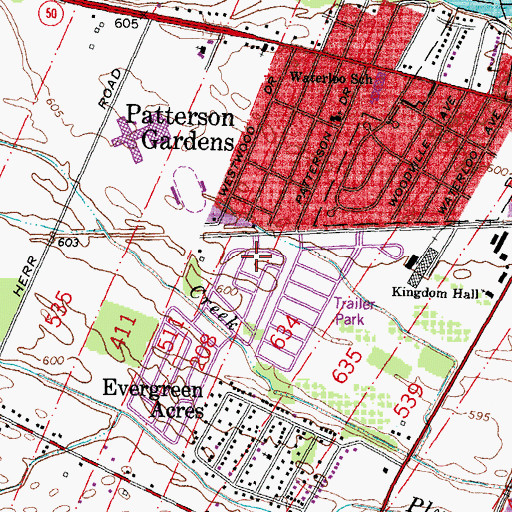Topographic Map of West Monroe Census Designated Place, MI