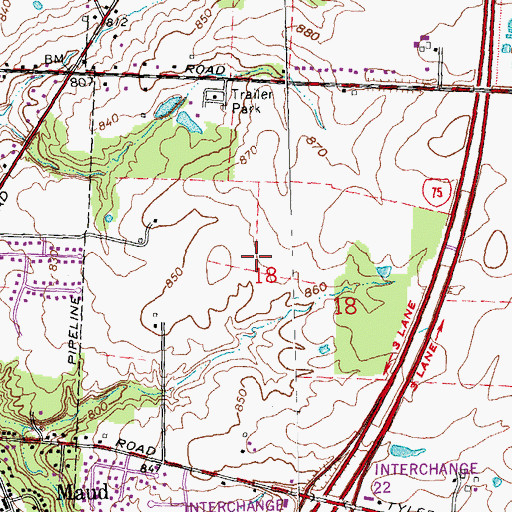 Topographic Map of Wetherington Census Designated Place, OH