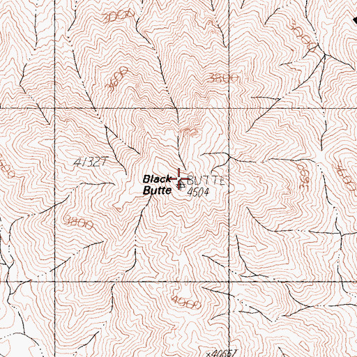 Topographic Map of Black Butte, CA