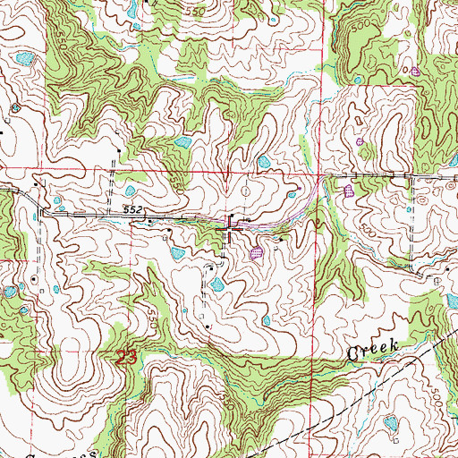 Topographic Map of Anna District 7 Election Precinct, IL