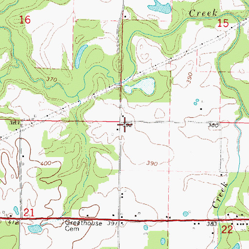 Topographic Map of Blairsville Election Precinct, IL