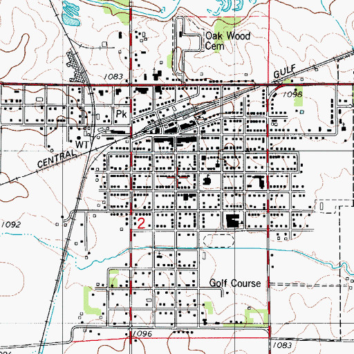 Topographic Map of City of Ackley, IA