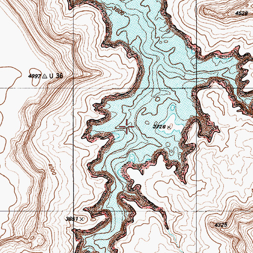 Topographic Map of Wetherill Canyon, UT