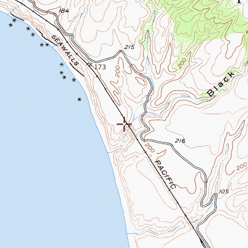Topographic Map of Black Canyon, CA