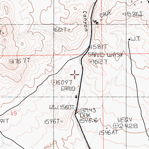 Topographic Map of Black Canyon, CA