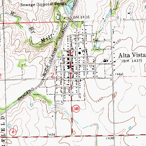 Topographic Map of City of Alta Vista, KS