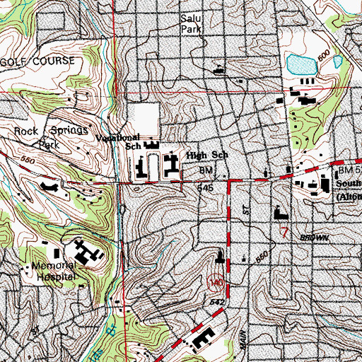 Topographic Map of City of Alton, IL