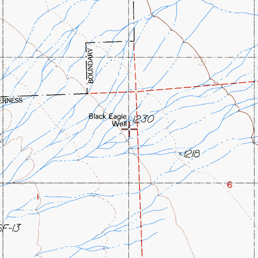 Topographic Map of Black Eagle Well, CA