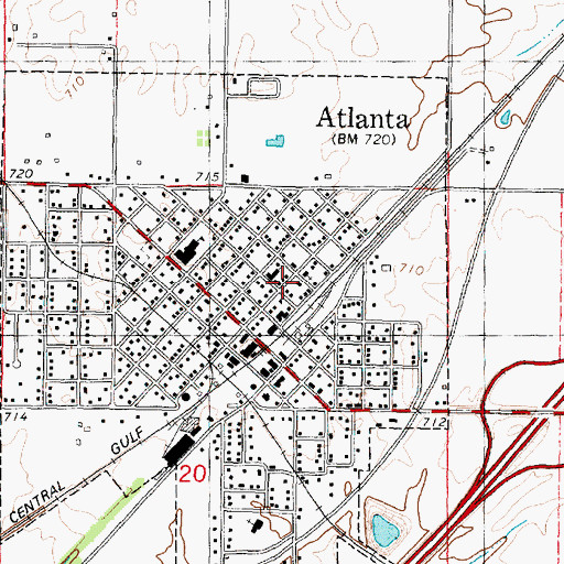 Topographic Map of City of Atlanta, IL