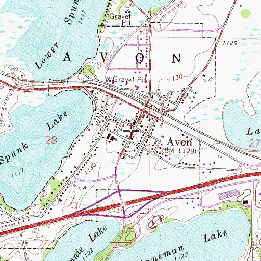 Topographic Map of City of Avon, MN