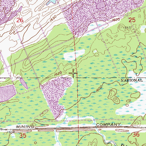 Topographic Map of City of Babbitt, MN