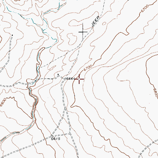 Topographic Map of Twin Buttes Trading Post, AZ
