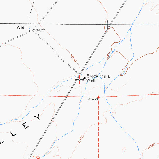 Topographic Map of Black Hills Well, CA