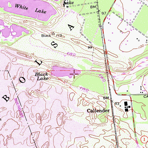 Topographic Map of Black Lake Canyon, CA