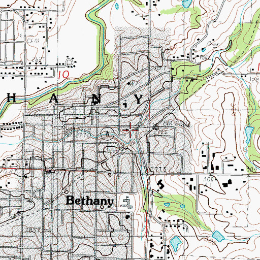 Topographic Map of City of Bethany, MO
