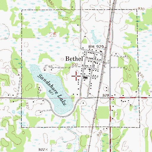 Topographic Map of City of Bethel, MN
